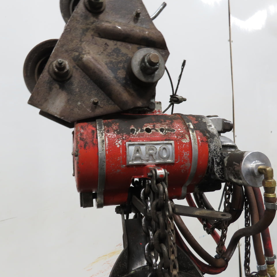 ARO 7756CT 1/2 Ton 1000LB Air Pneumatic Chain Hoist 10' Lift W/ Pendant