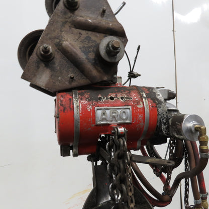 ARO 7756CT 1/2 Ton 1000LB Air Pneumatic Chain Hoist 10' Lift W/ Pendant