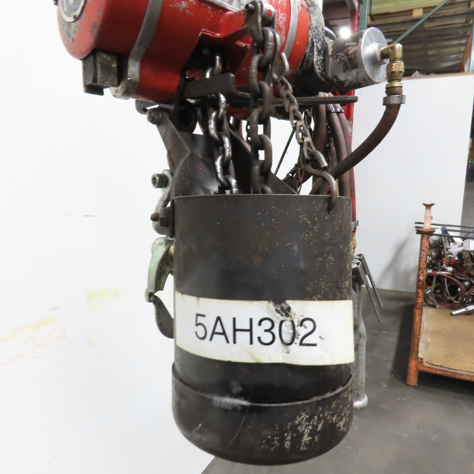 ARO 7756CT 1/2 Ton 1000LB Air Pneumatic Chain Hoist 10' Lift W/ Pendant