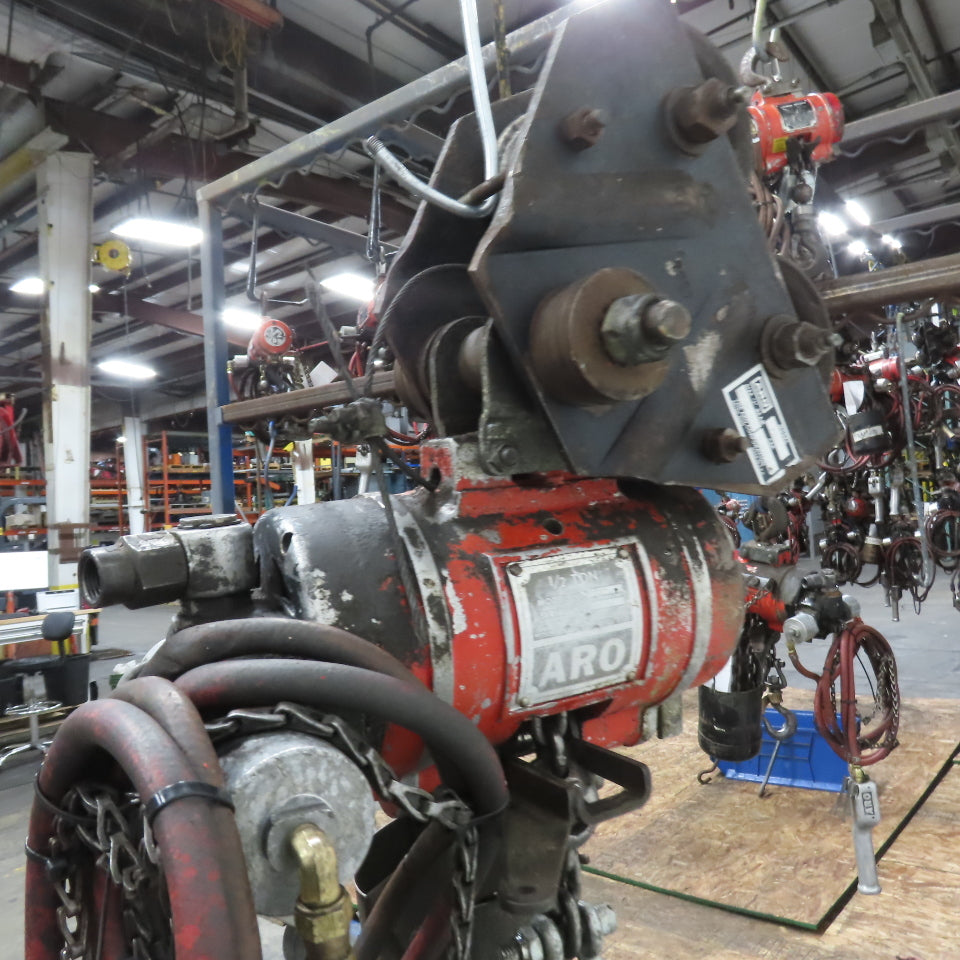 ARO 7756CT 1/2 Ton 1000LB Air Pneumatic Chain Hoist 10' Lift W/ Pendant