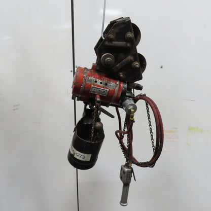 ARO 7756CT 1/2 Ton 1000LB Air Pneumatic Chain Hoist 12' Lift W/ Pendant