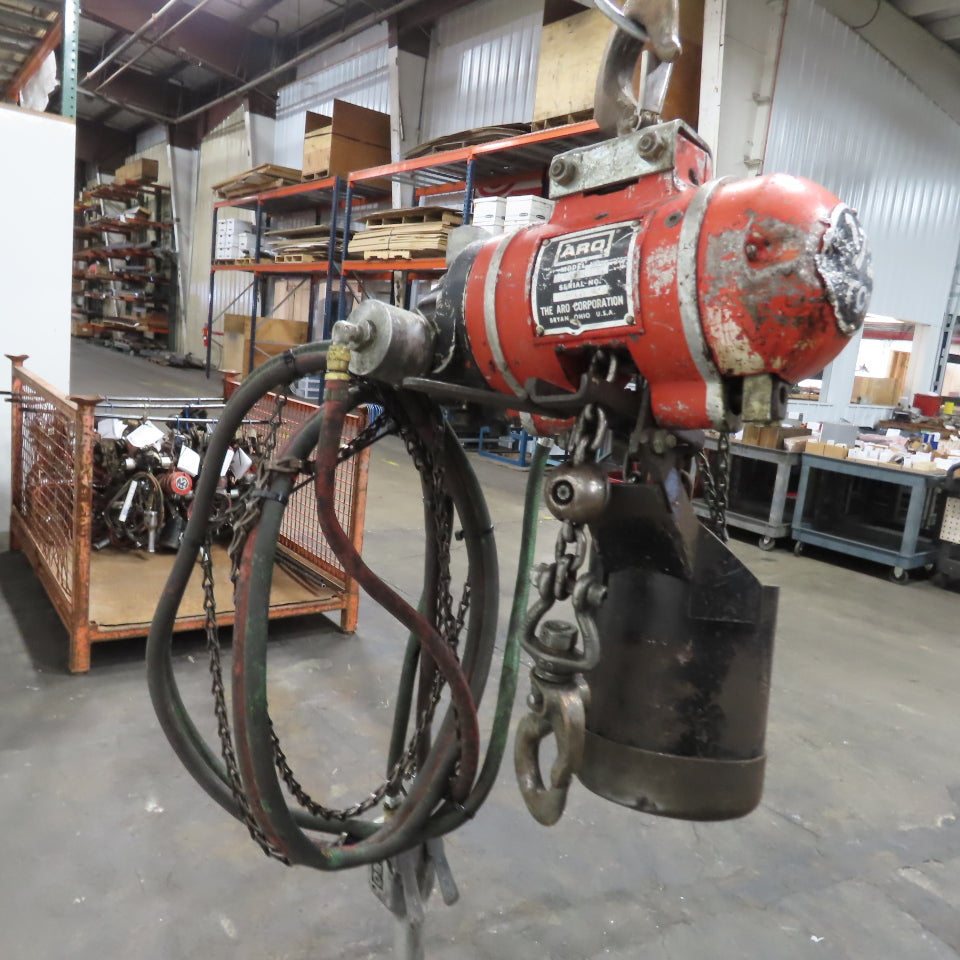 ARO 7758** 1/2 Ton 1000LB Air Pneumatic Chain Hoist 10' Lift W/ Pendant