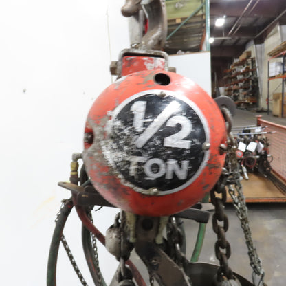 ARO 7758** 1/2 Ton 1000LB Air Pneumatic Chain Hoist 10' Lift W/ Pendant