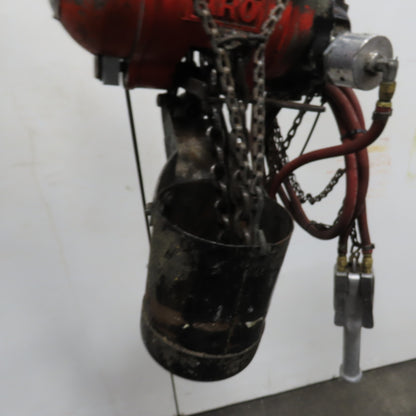 ARO 7756DT 1/2 Ton 1000LB Air Pneumatic Chain Hoist 10' Lift W/ Pendant