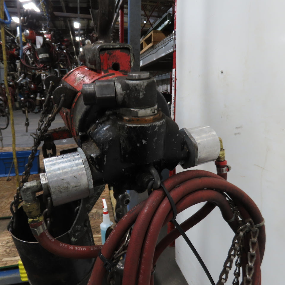ARO 7756DT 1/2 Ton 1000LB Air Pneumatic Chain Hoist 10' Lift W/ Pendant