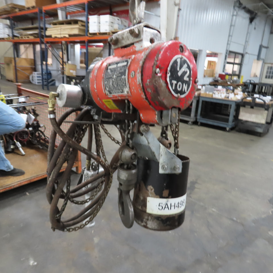 ARO 7756DT 1/2 Ton 1000LB Air Pneumatic Chain Hoist 10' Lift W/ Pendant