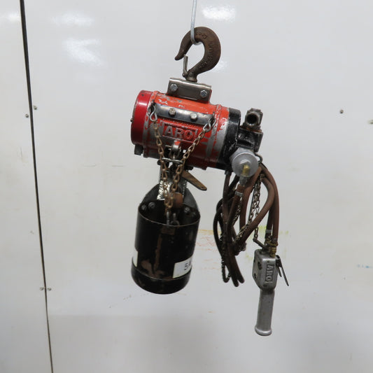 ARO 7756DT 1/2 Ton 1000LB Air Pneumatic Chain Hoist 10' Lift W/ Pendant