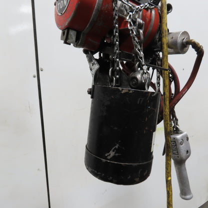 ARO 7756DT 1/2 Ton 1000LB Air Pneumatic Chain Hoist 10' Lift W/ Pendant
