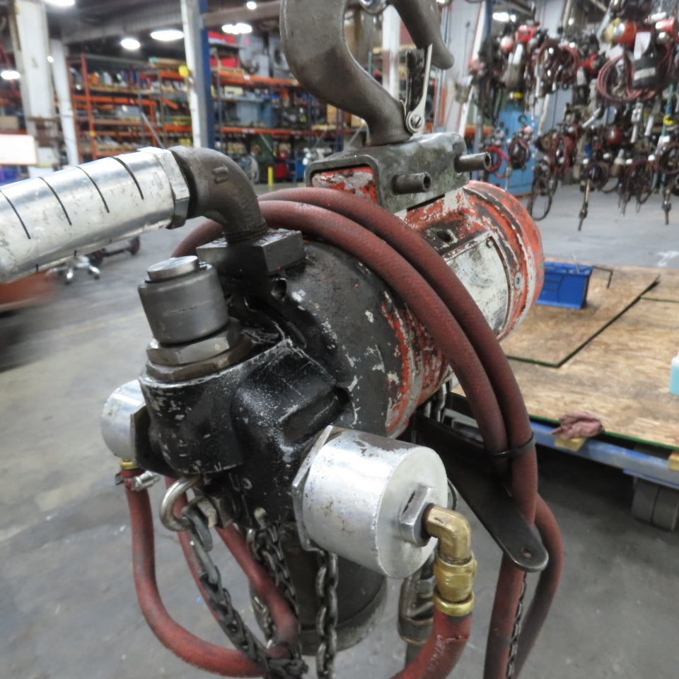 ARO 7756DT 1/2 Ton 1000LB Air Pneumatic Chain Hoist 10' Lift W/ Pendant