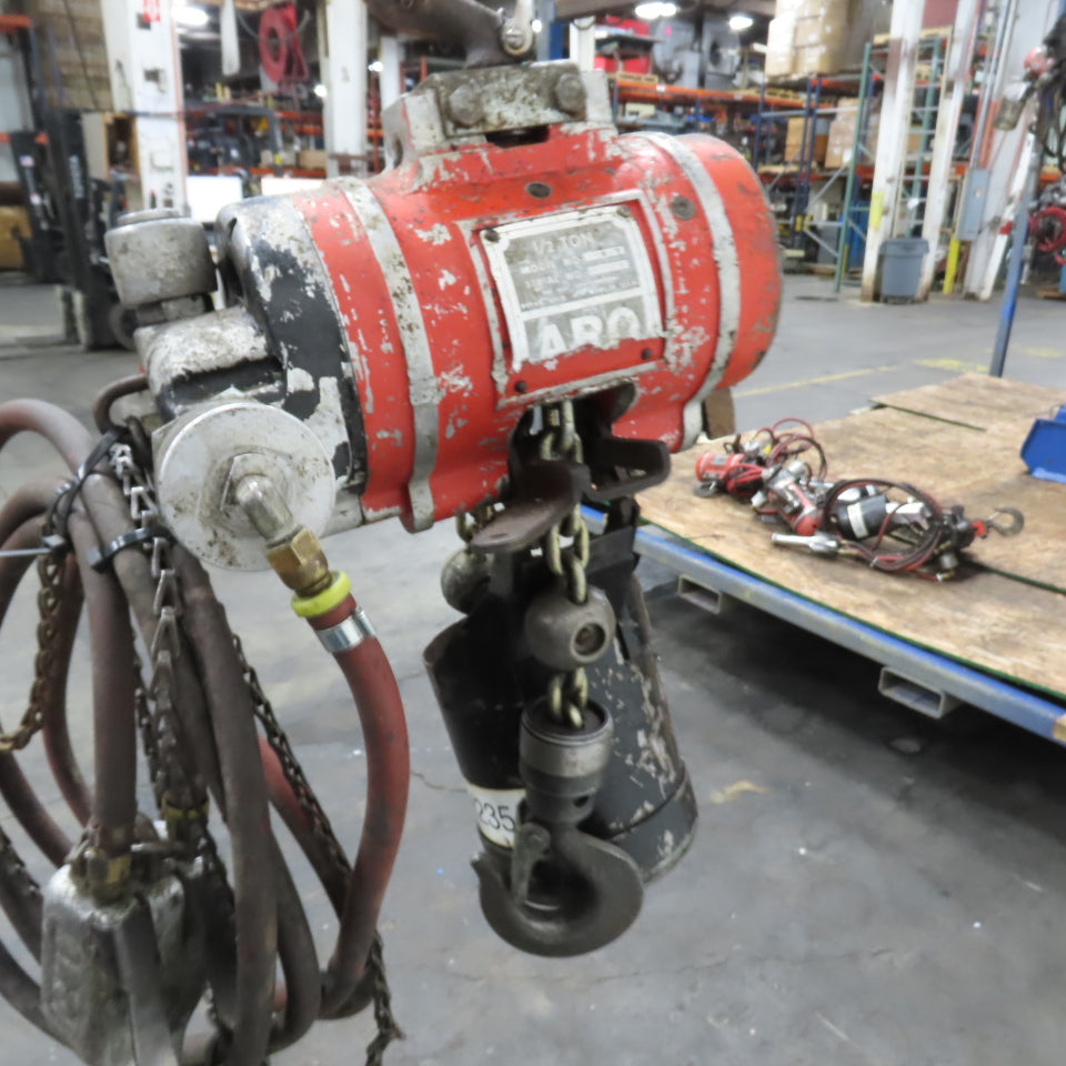 ARO 7756CT 1/2 Ton 1000LB Air Pneumatic Chain Hoist 10' Lift W/ Pendant