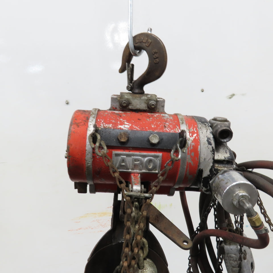 ARO 7756CT 1/2 Ton 1000LB Air Pneumatic Chain Hoist 10' Lift W/ Pendant