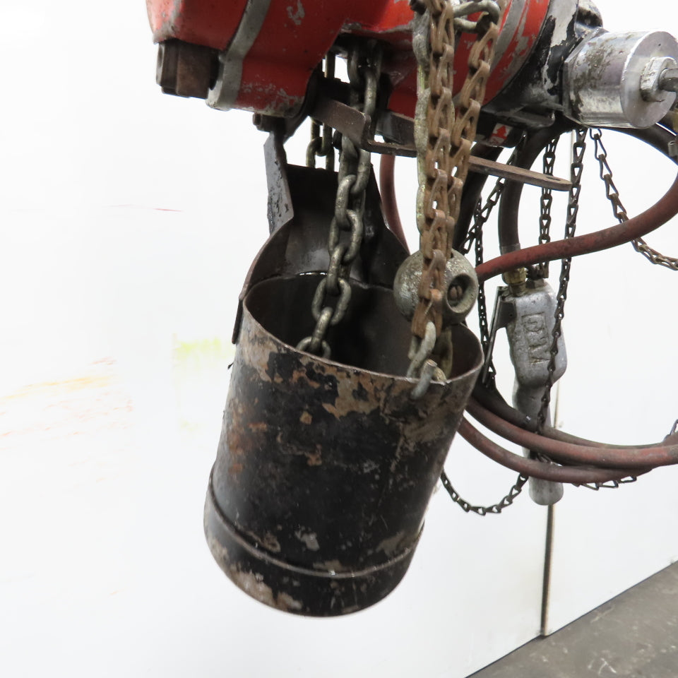 ARO 7756CT 1/2 Ton 1000LB Air Pneumatic Chain Hoist 10' Lift W/ Pendant