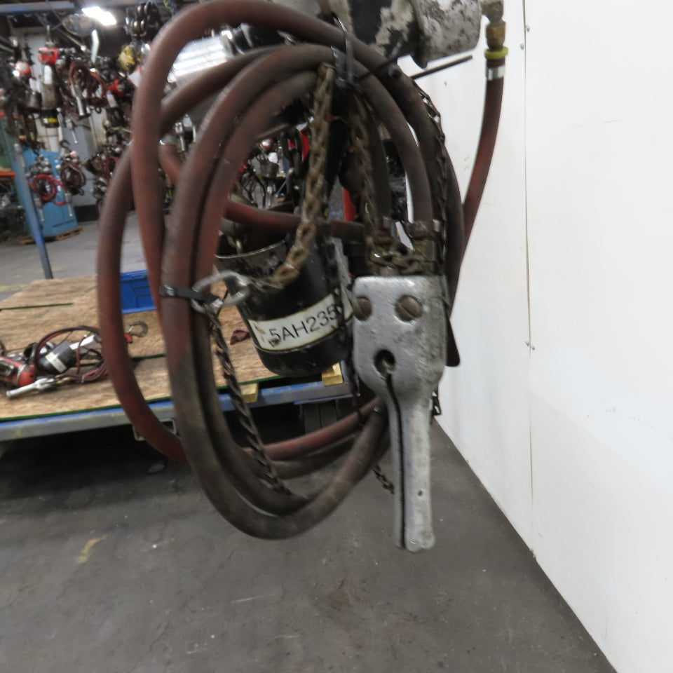 ARO 7756CT 1/2 Ton 1000LB Air Pneumatic Chain Hoist 10' Lift W/ Pendant