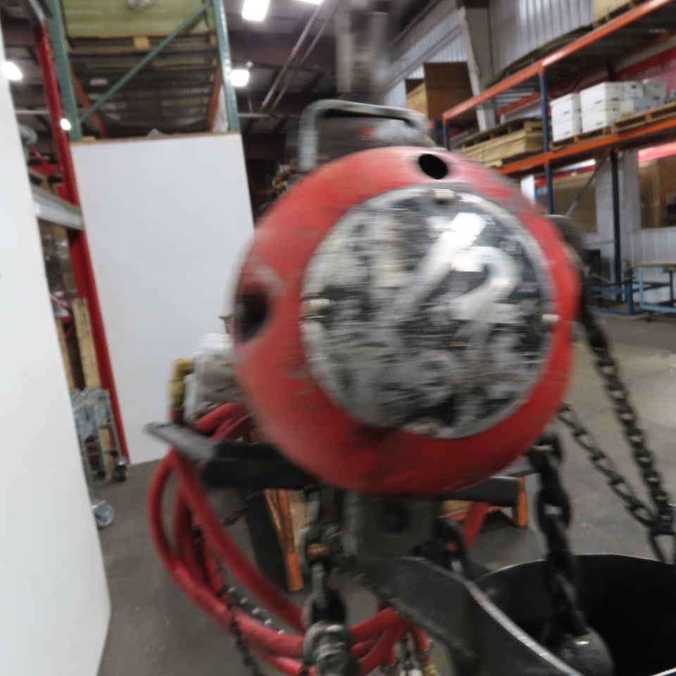 ARO 7756DT 1/2 Ton 1000LB Air Pneumatic Chain Hoist 10' Lift W/ Pendant