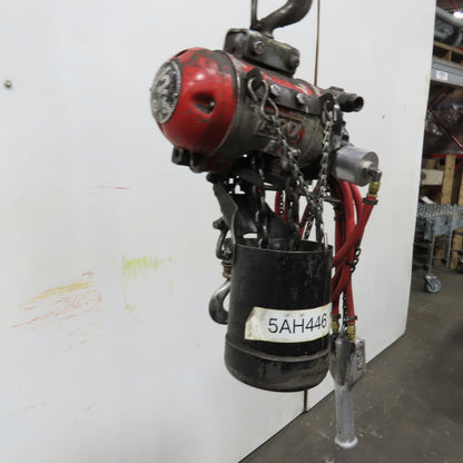 ARO 7756DT 1/2 Ton 1000LB Air Pneumatic Chain Hoist 10' Lift W/ Pendant