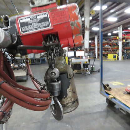 ARO 7756ET 1/2 Ton 1000LB Air Pneumatic Chain Hoist 10' Lift W/ Pendant