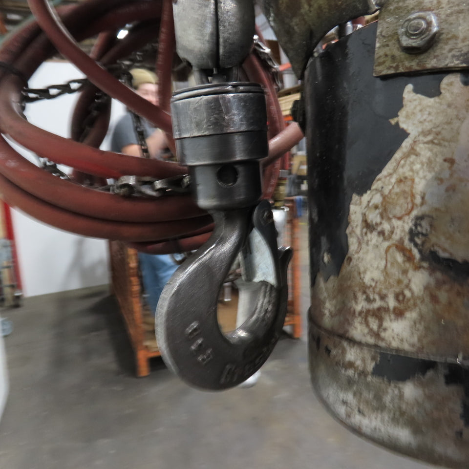 ARO 7756ET 1/2 Ton 1000LB Air Pneumatic Chain Hoist 10' Lift W/ Pendant