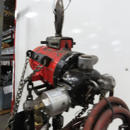 ARO 7756ET 1/2 Ton 1000LB Air Pneumatic Chain Hoist 10' Lift W/ Pendant