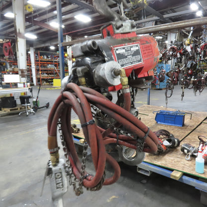 ARO 7756ET 1/2 Ton 1000LB Air Pneumatic Chain Hoist 10' Lift W/ Pendant