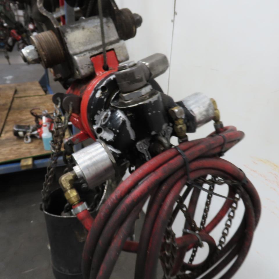 ARO 7756DTS 1/2 Ton 1000LB Air Pneumatic Chain Hoist 10' Lift W/ Pendant
