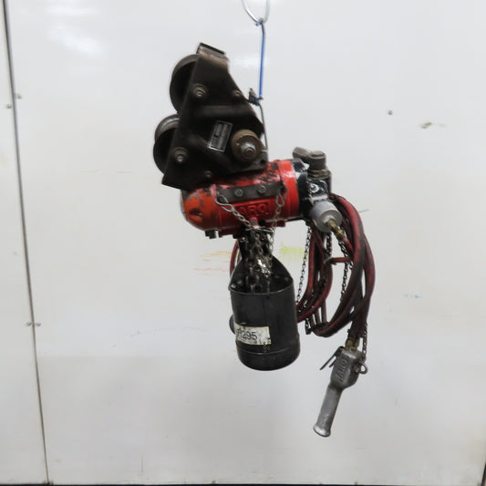 ARO 7756DTS 1/2 Ton 1000LB Air Pneumatic Chain Hoist 10' Lift W/ Pendant