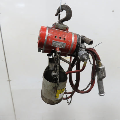 ARO 7756C 1/2 Ton 1000LB Air Pneumatic Chain Hoist 10' Lift W/ Pendant