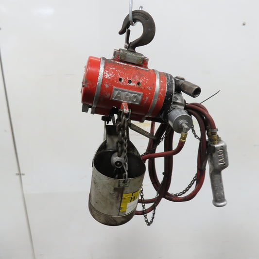ARO 7756C 1/2 Ton 1000LB Air Pneumatic Chain Hoist 10' Lift W/ Pendant