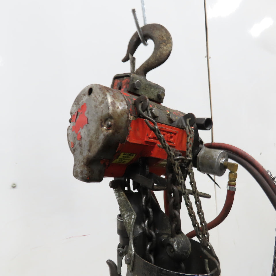 ARO 7756ET 1/2 Ton 1000LB Air Pneumatic Chain Hoist 10' Lift W/ Pendant
