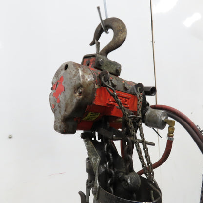 ARO 7756ET 1/2 Ton 1000LB Air Pneumatic Chain Hoist 10' Lift W/ Pendant