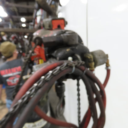 ARO 7756ET 1/2 Ton 1000LB Air Pneumatic Chain Hoist 10' Lift W/ Pendant