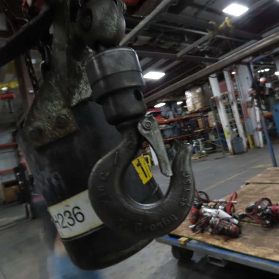 ARO 7756ET 1/2 Ton 1000LB Air Pneumatic Chain Hoist 10' Lift W/ Pendant