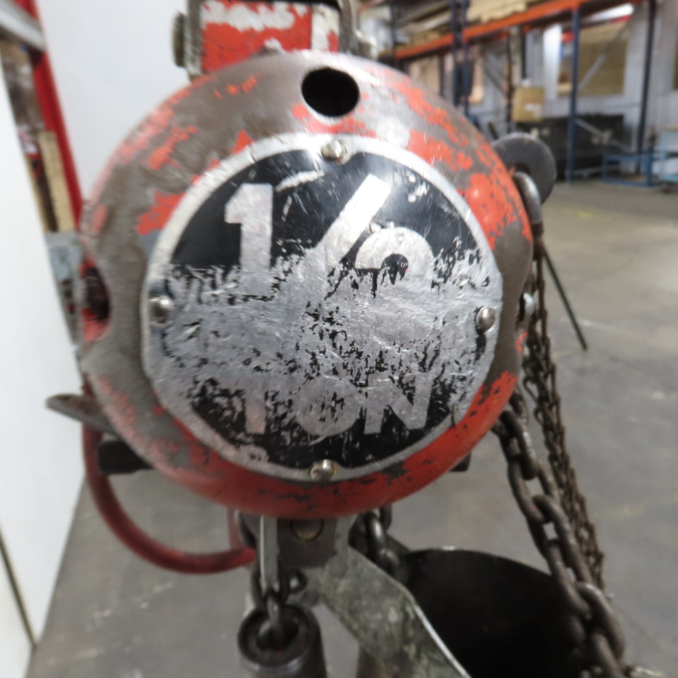 ARO 7756DT 1/2 Ton 1000LB Air Pneumatic Chain Hoist 10' Lift W/ Pendant
