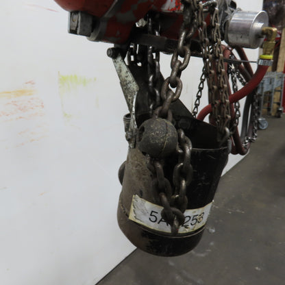 ARO 7756DT 1/2 Ton 1000LB Air Pneumatic Chain Hoist 10' Lift W/ Pendant