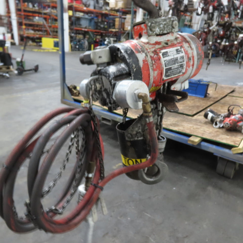 ARO 7756DT 1/2 Ton 1000LB Air Pneumatic Chain Hoist 10' Lift W/ Pendant