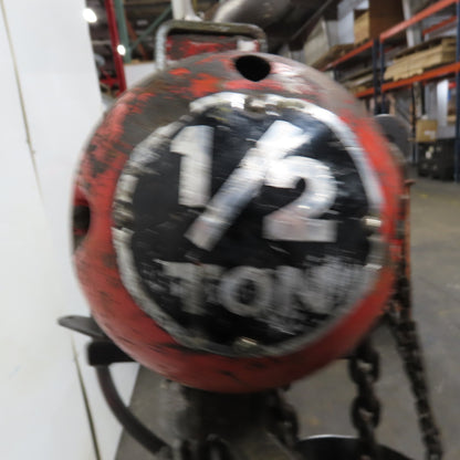 ARO 7756DT 1/2 Ton 1000LB Air Pneumatic Chain Hoist 10' Lift W/ Pendant