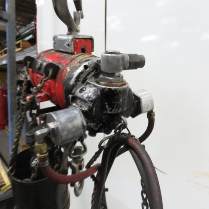 ARO 7756DT 1/2 Ton 1000LB Air Pneumatic Chain Hoist 10' Lift W/ Pendant