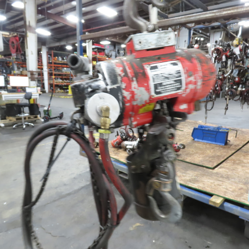 ARO 7756DT 1/2 Ton 1000LB Air Pneumatic Chain Hoist 10' Lift W/ Pendant