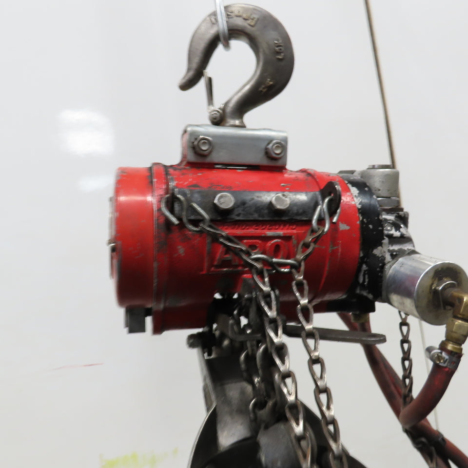 ARO 7756DTS 1/2 Ton 1000LB Air Pneumatic Chain Hoist 10' Lift W/ Pendant