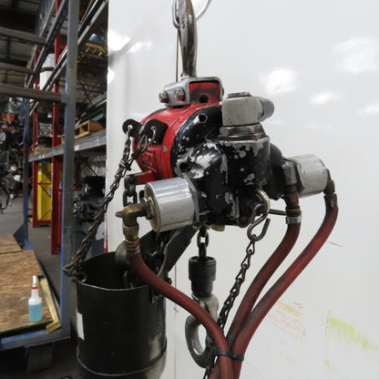 ARO 7756DTS 1/2 Ton 1000LB Air Pneumatic Chain Hoist 10' Lift W/ Pendant