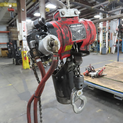 ARO 7756DTS 1/2 Ton 1000LB Air Pneumatic Chain Hoist 10' Lift W/ Pendant