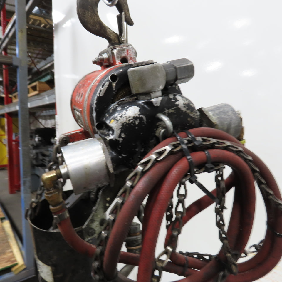 ARO 7718C 1/2 Ton 1000LB Air Pneumatic Chain Hoist 10' Lift W/ Pendant