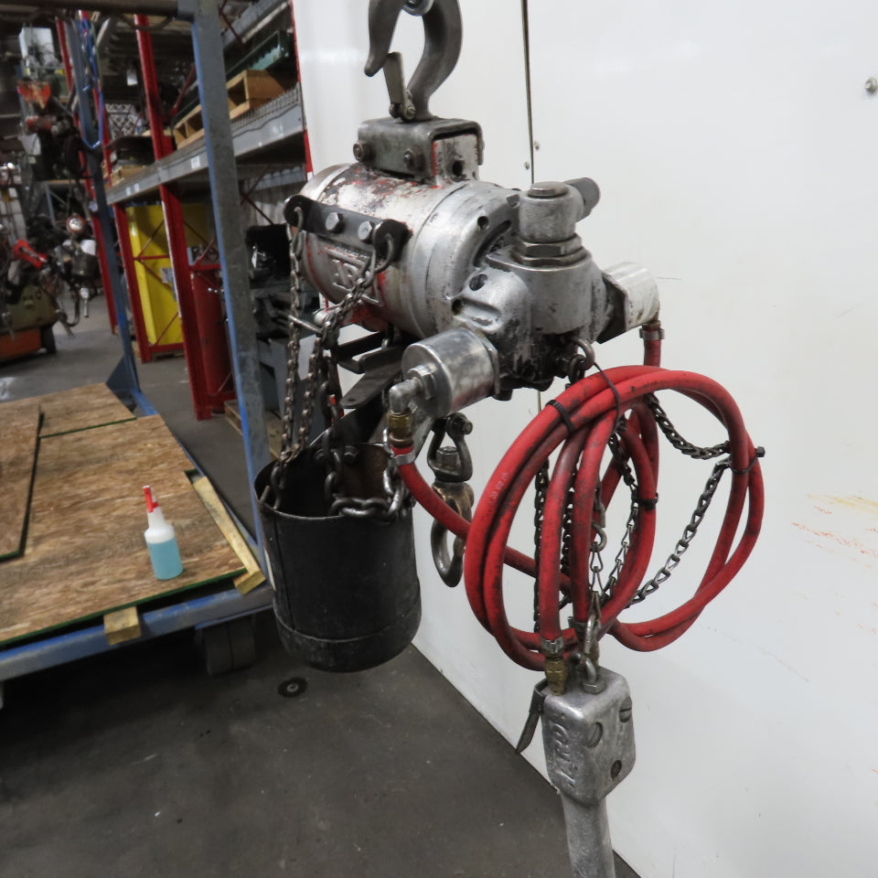 ARO 7756DT 1/2 Ton 1000LB Air Pneumatic Chain Hoist 10' Lift W/ Pendant