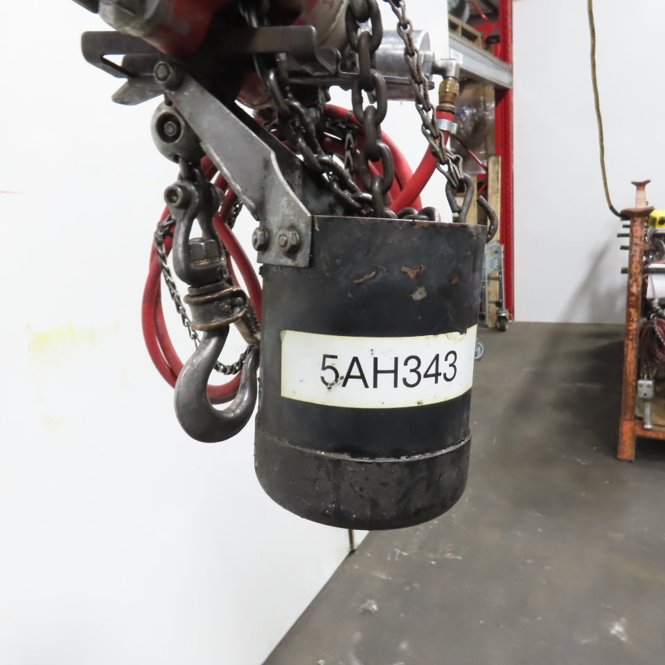 ARO 7756DT 1/2 Ton 1000LB Air Pneumatic Chain Hoist 10' Lift W/ Pendant
