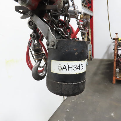 ARO 7756DT 1/2 Ton 1000LB Air Pneumatic Chain Hoist 10' Lift W/ Pendant