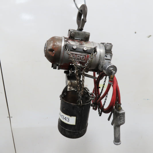ARO 7756DT 1/2 Ton 1000LB Air Pneumatic Chain Hoist 10' Lift W/ Pendant