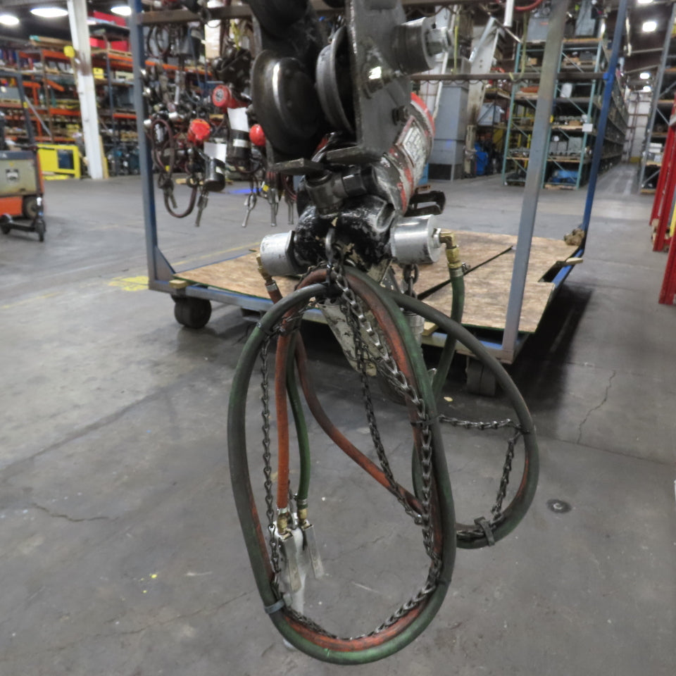 ARO 7756C 1/2 Ton 1000LB Air Pneumatic Chain Hoist 10' Lift W/ Pendant