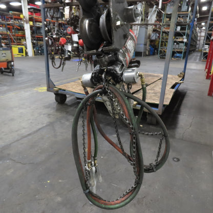 ARO 7756C 1/2 Ton 1000LB Air Pneumatic Chain Hoist 10' Lift W/ Pendant