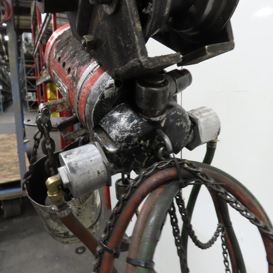 ARO 7756C 1/2 Ton 1000LB Air Pneumatic Chain Hoist 10' Lift W/ Pendant