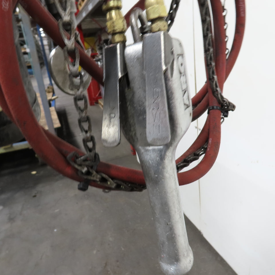 ARO 7756C 1/2 Ton 1000LB Air Pneumatic Chain Hoist 10' Lift W/ Pendant