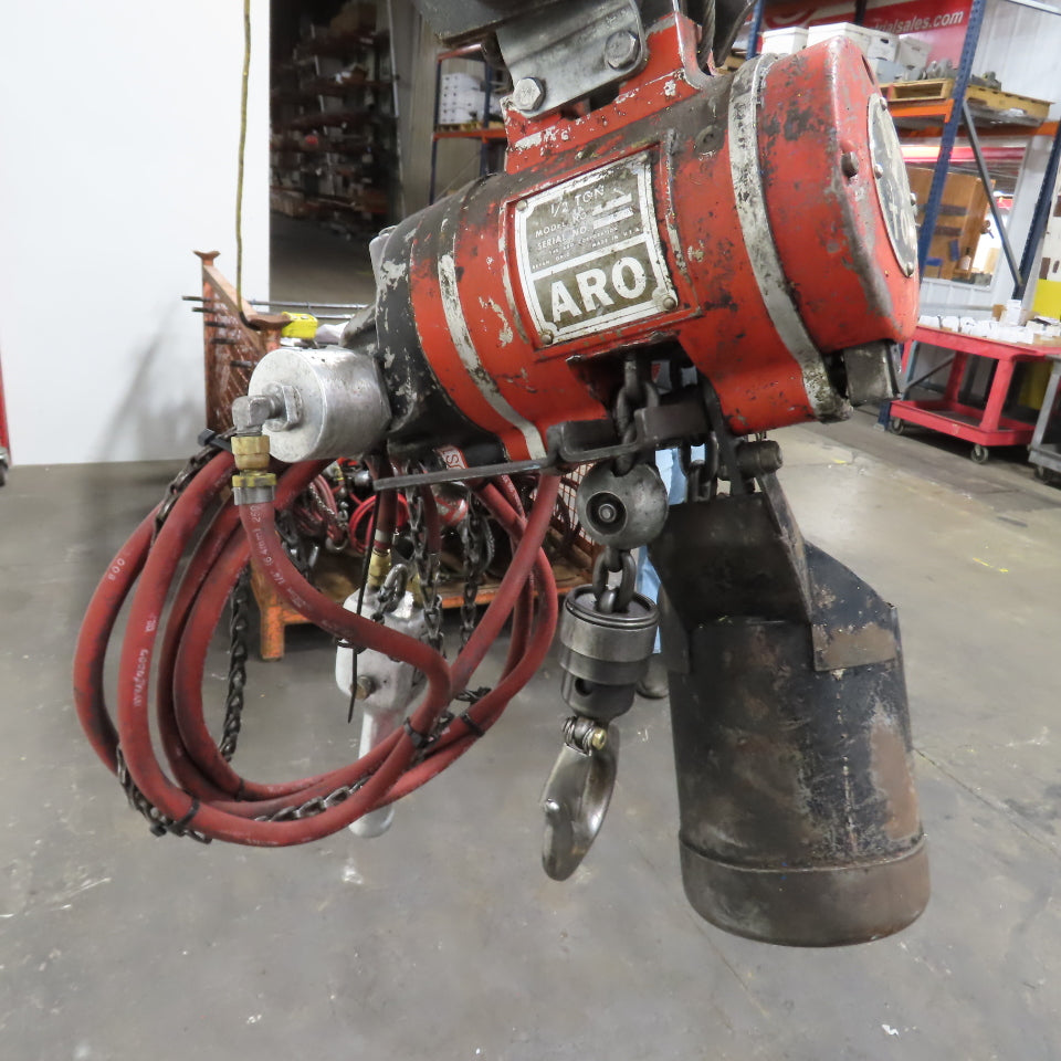 ARO 7756C 1/2 Ton 1000LB Air Pneumatic Chain Hoist 10' Lift W/ Pendant